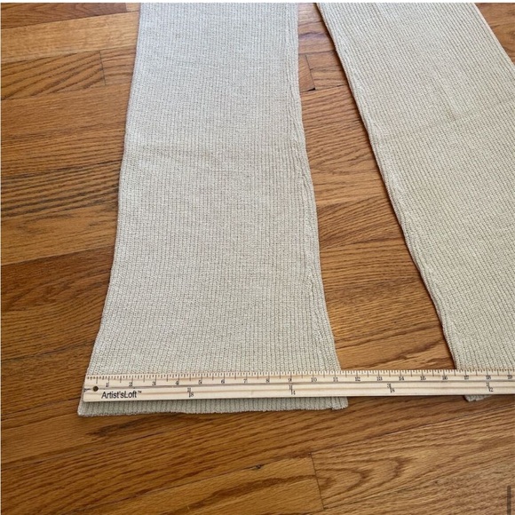 Princess Polly Lamarca Knit Set Beige Size 6 2-Piece Bellbottoms Disco Cropped - Picture 12 of 12